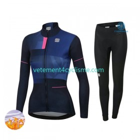 Femme Tenue Cycliste Manches Longues et Collant Long Hiver Thermal Fleece 2021 Sportful Leaf N001